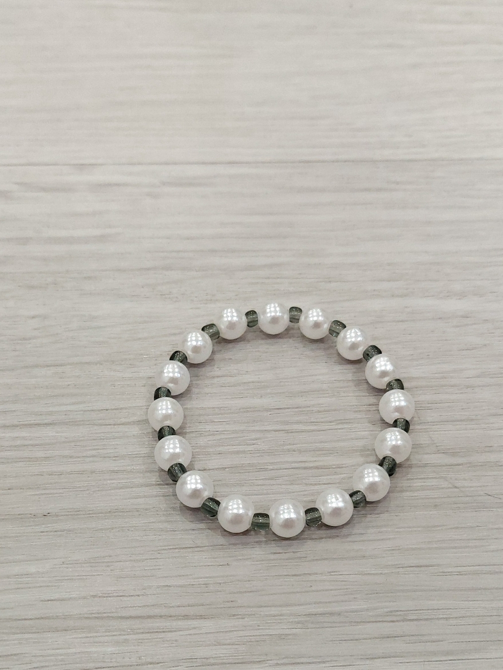 Metallic Crystal & Pearl Bracelet